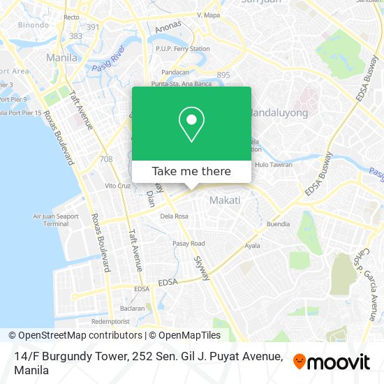 14 / F Burgundy Tower, 252 Sen. Gil J. Puyat Avenue map