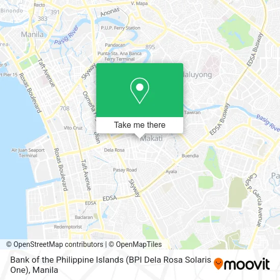 Bank of the Philippine Islands (BPI Dela Rosa Solaris One) map