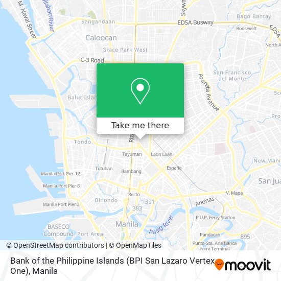Bank of the Philippine Islands (BPI San Lazaro Vertex One) map