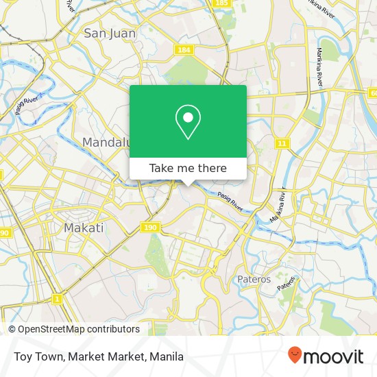 Toy Town, Market Market map