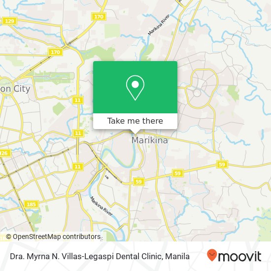 Dra. Myrna N. Villas-Legaspi Dental Clinic map