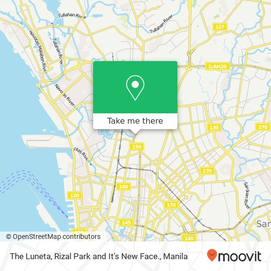 The Luneta, Rizal Park and It's New Face. map