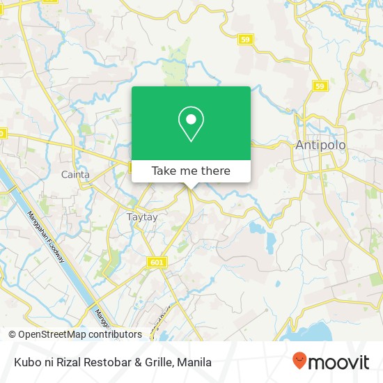 Kubo ni Rizal Restobar & Grille map