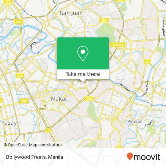 Bollywood Treats map