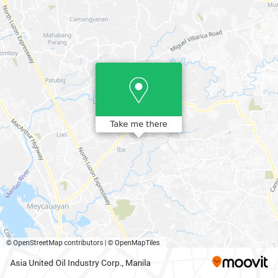 Asia United Oil Industry Corp. map