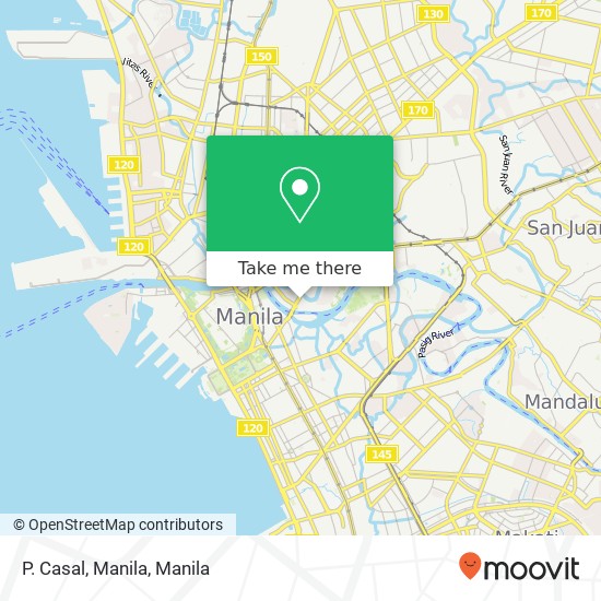 P. Casal, Manila map