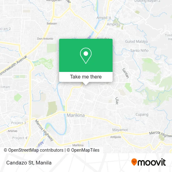 Candazo St map