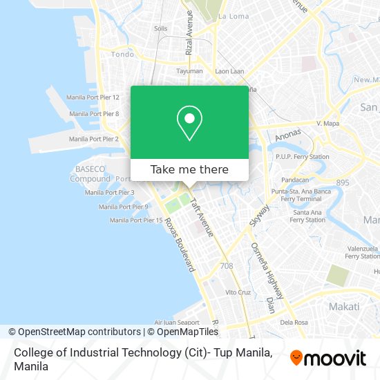 College of Industrial Technology (Cit)- Tup Manila map