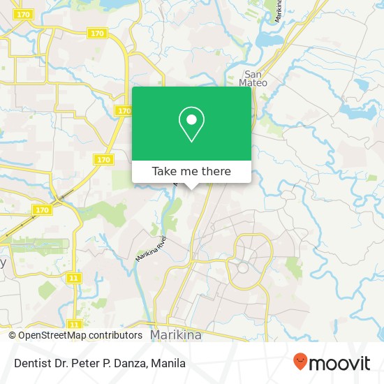 Dentist Dr. Peter P. Danza map