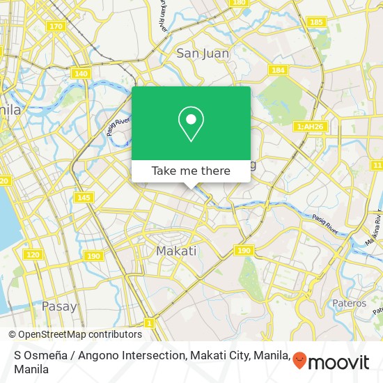 S Osmeña / Angono Intersection, Makati City, Manila map