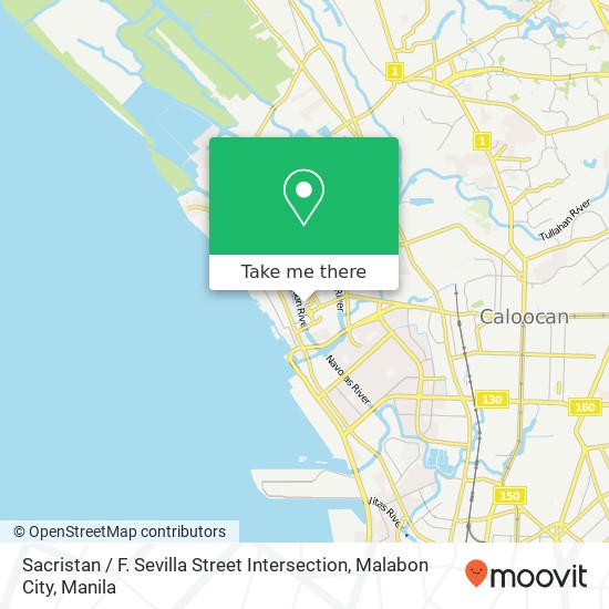 Sacristan / F. Sevilla Street Intersection, Malabon City map