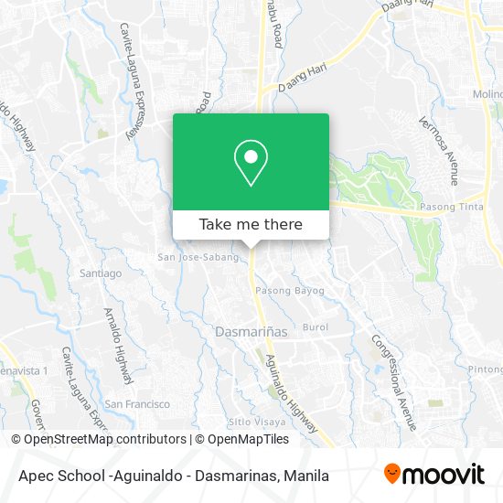 Apec School -Aguinaldo - Dasmarinas map