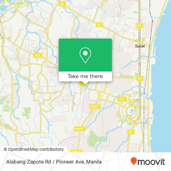Alabang-Zapote Rd / Pioneer Ave map