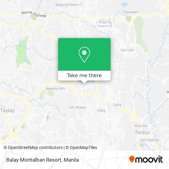 Balay Montalban Resort map