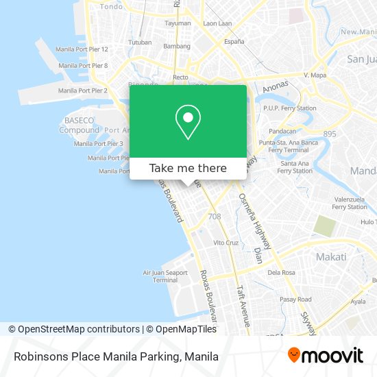 Robinsons Place Manila Parking map