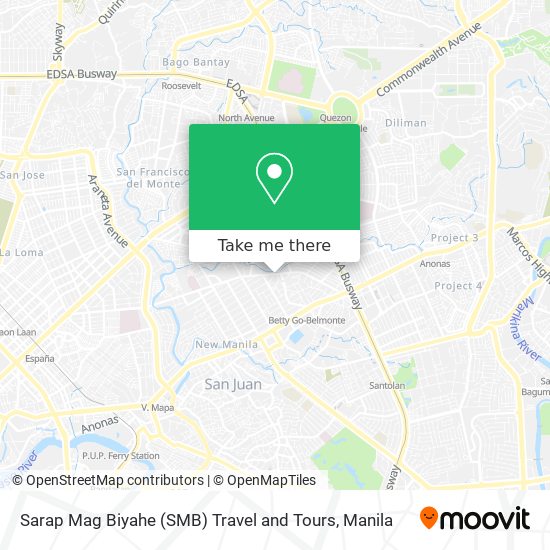 Sarap Mag Biyahe (SMB) Travel and Tours map