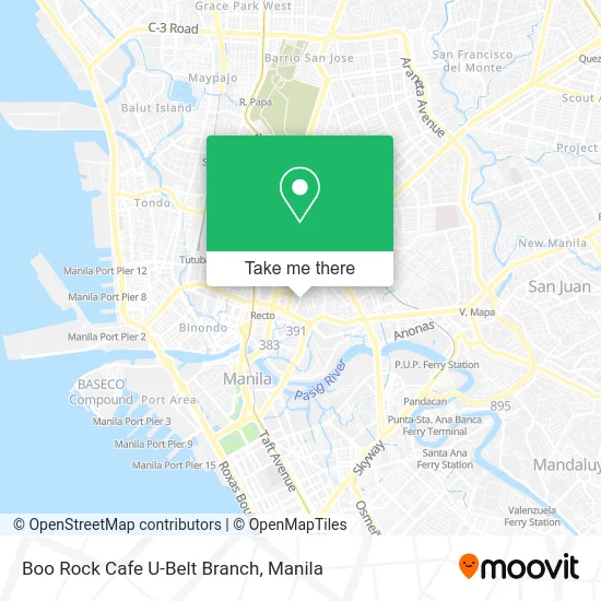 Boo Rock Cafe U-Belt Branch map