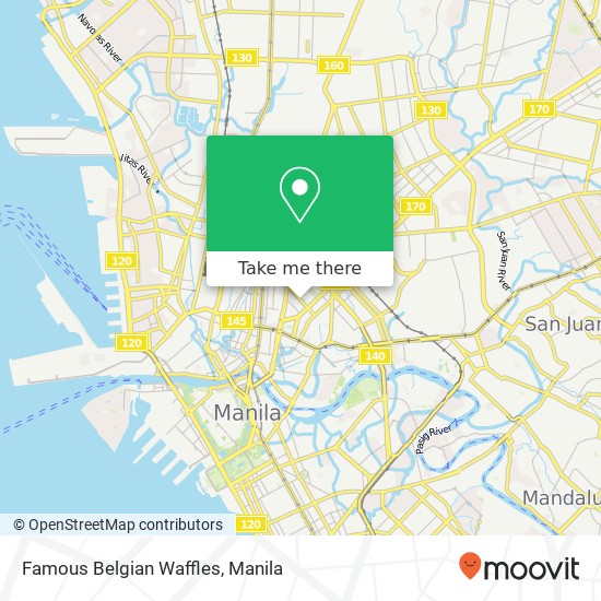 Famous Belgian Waffles map