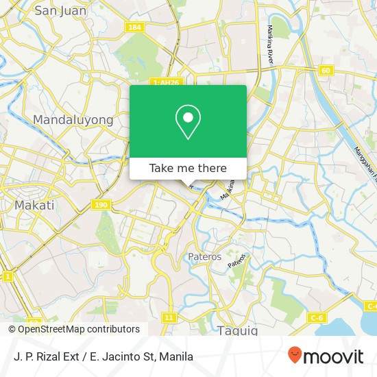 J. P. Rizal Ext / E. Jacinto St map