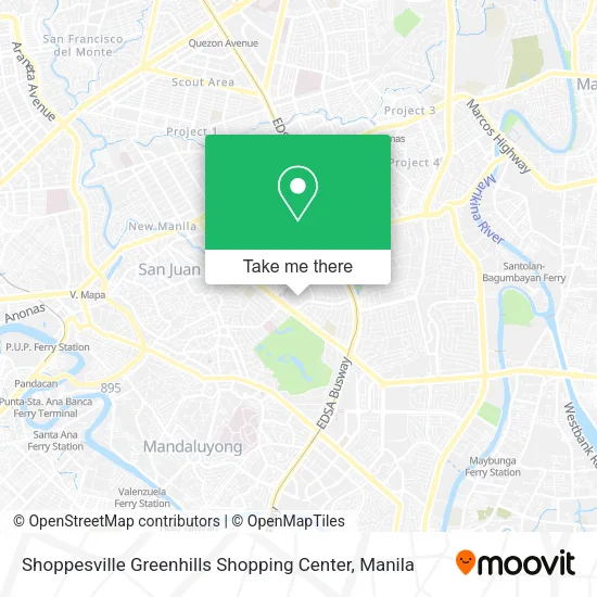 Shoppesville Greenhills Shopping Center map