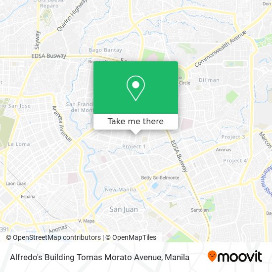 Alfredo's Building Tomas Morato Avenue map