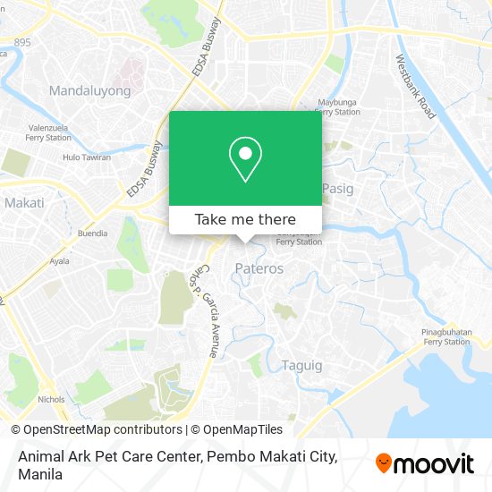 Animal Ark Pet Care Center, Pembo Makati City map