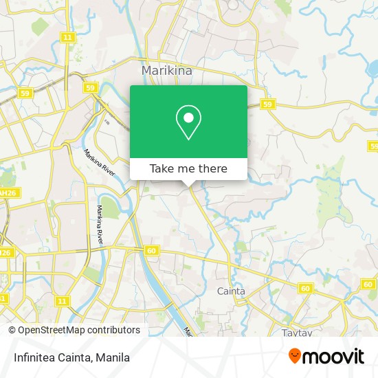 Infinitea Cainta map