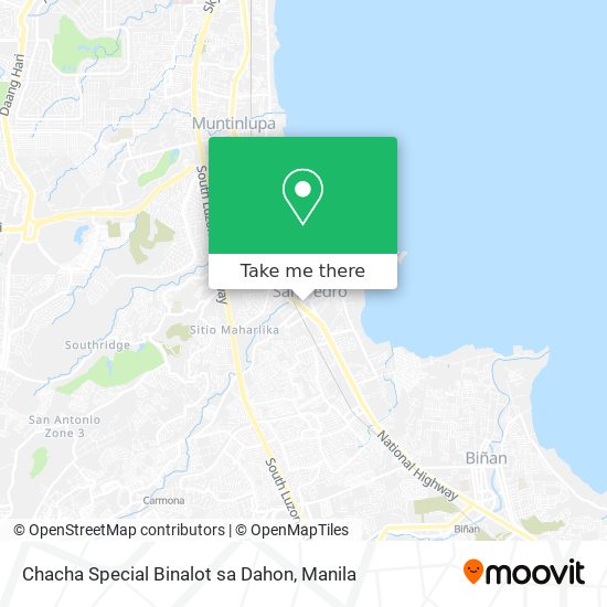 Chacha Special Binalot sa Dahon map