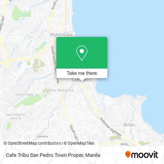Cafe Tribu San Pedro Town Proper map