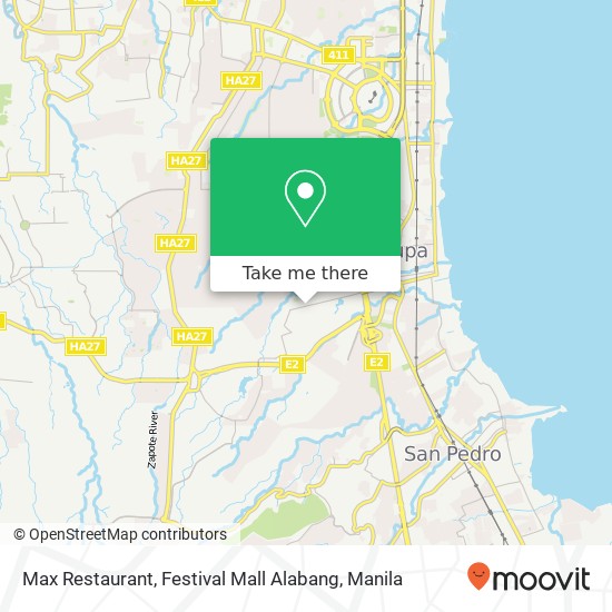 Max Restaurant, Festival Mall Alabang, E. Rodriguez Sr. Ave Poblacion, Muntinlupa map
