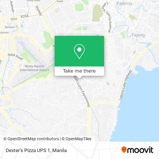 Dexter's Pizza UPS 1 map