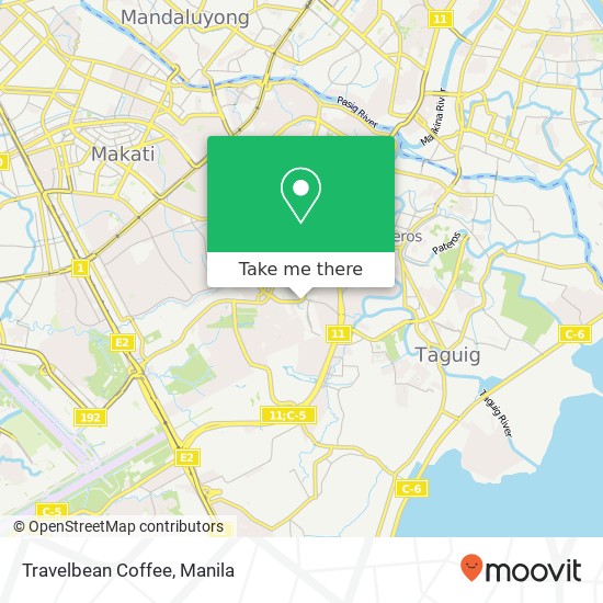 Travelbean Coffee, Western Bicutan, Taguig City map