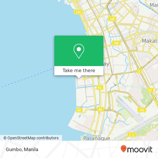 Gumbo, Ocean Dr Barangay 76, Pasay City map