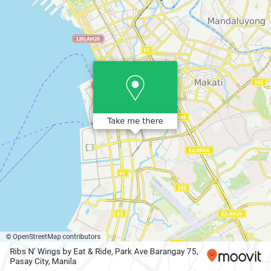 Ribs N' Wings by Eat & Ride, Park Ave Barangay 75, Pasay City map