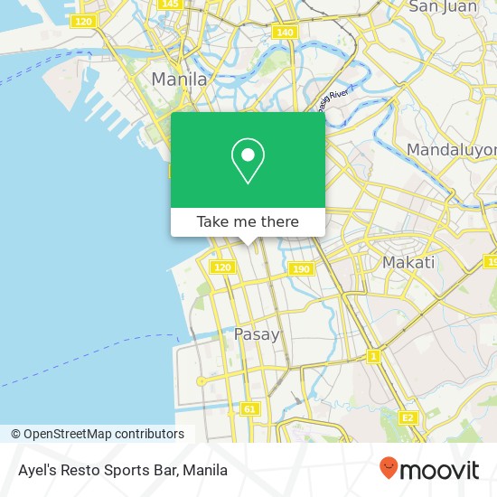 Ayel's Resto Sports Bar, Menlo Barangay 33, Pasay City map