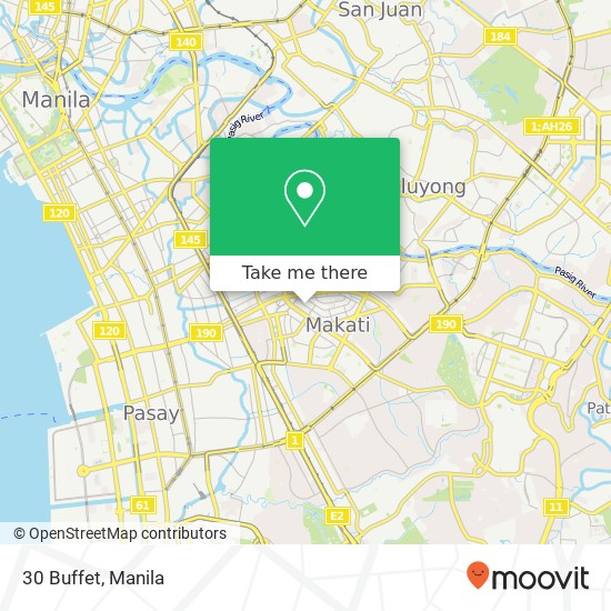 30 Buffet, Valero Bel-Air, Makati map