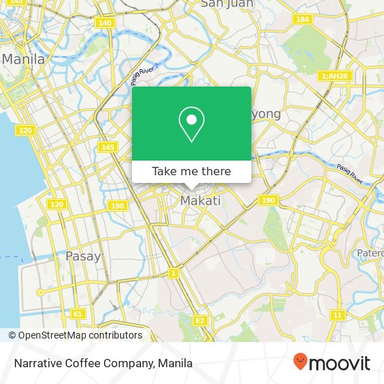 Narrative Coffee Company, 126 L. P. Leviste Bel-Air, Makati map