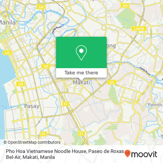 Pho Hoa Vietnamese Noodle House, Paseo de Roxas Bel-Air, Makati map