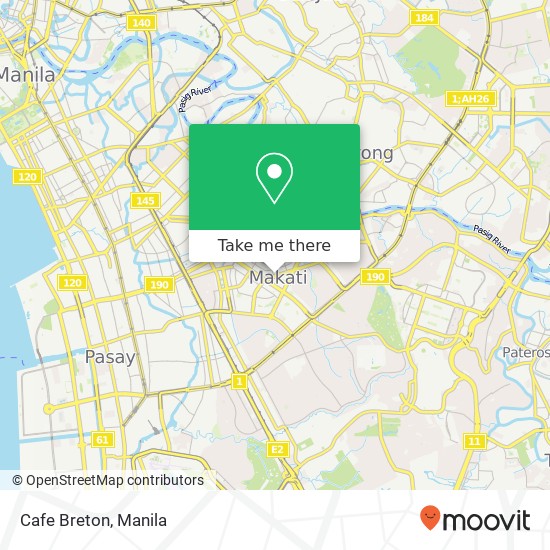 Cafe Breton, Paseo de Roxas Bel-Air, Makati map
