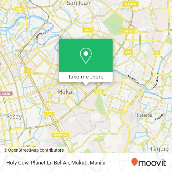 Holy Cow, Planet Ln Bel-Air, Makati map