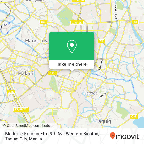Madrone Kebabs Etc., 9th Ave Western Bicutan, Taguig City map