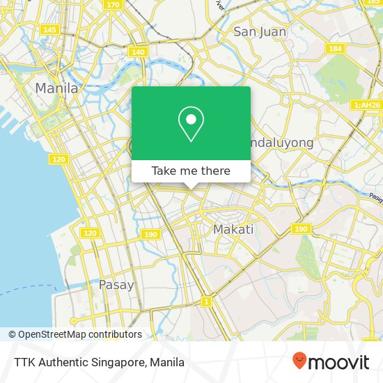 TTK Authentic Singapore, Metropolitan Ave San Antonio, Makati map