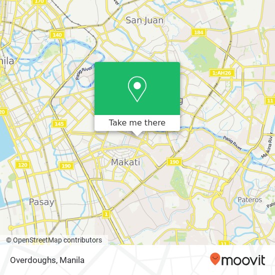 Overdoughs, Poblacion, Makati map