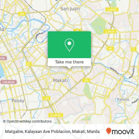 Matgalne, Kalayaan Ave Poblacion, Makati map