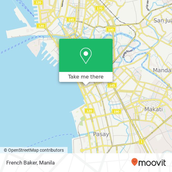 French Baker, Adriatico St Barangay 702, Manila map