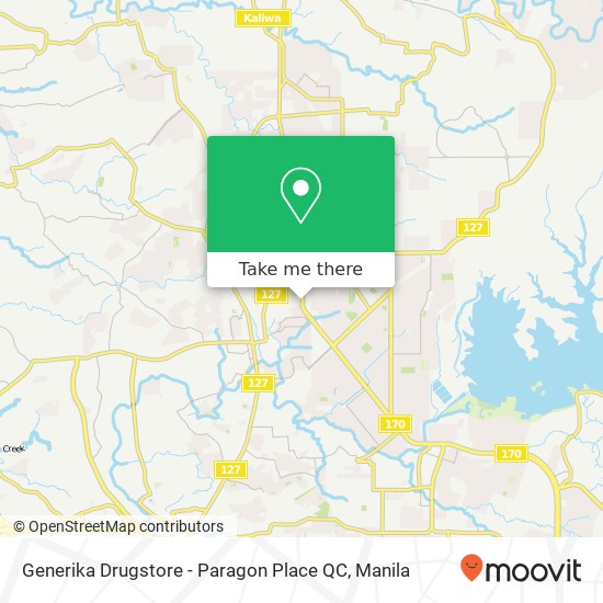 Generika Drugstore - Paragon Place QC map