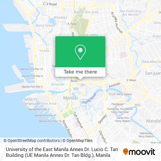 University of the East Manila Annex Dr. Lucio C. Tan Building (UE Manila Annex Dr. Tan Bldg.) map