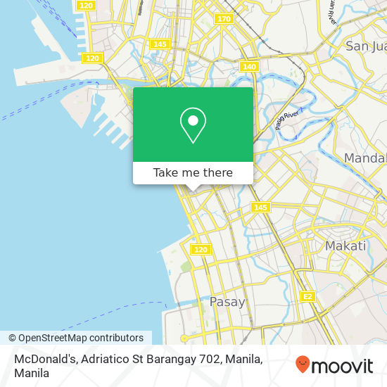 McDonald's, Adriatico St Barangay 702, Manila map