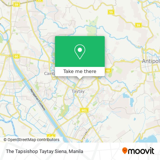 The Tapsishop Taytay Siena map