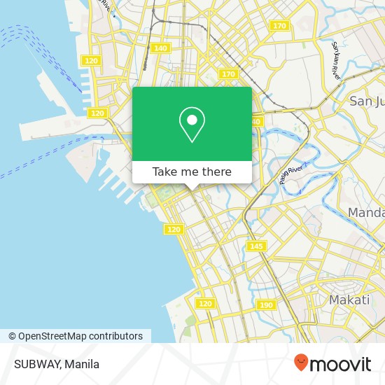 SUBWAY, United Nations Ave Barangay 674, Manila map